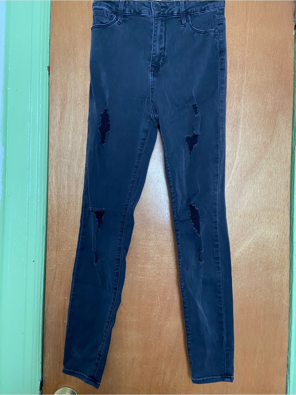 PacSun Black High-Rise Distressed Skinny Jeans